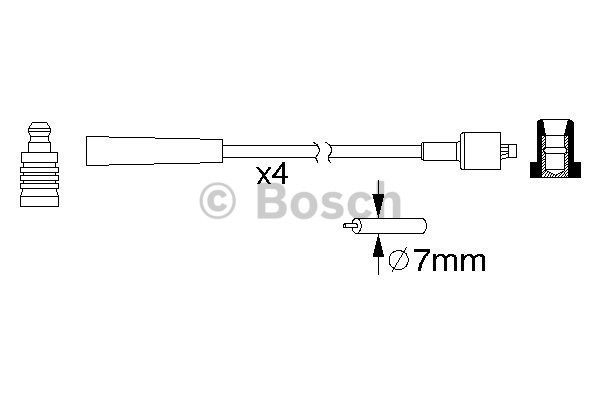 Tändkabelsats Bosch 0 986 357 165 BOSCH