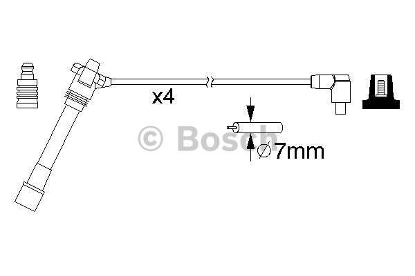 Tändkabelsats Bosch 0 986 357 181 BOSCH