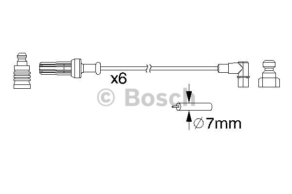 Tändkabelsats Bosch 0 986 357 187 BOSCH