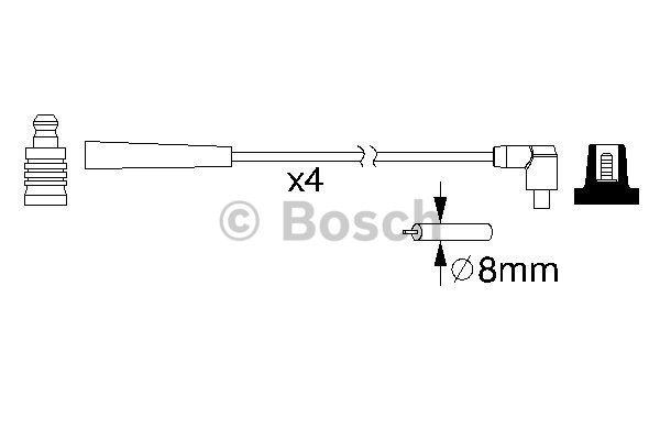 Tändkabelsats Bosch 0 986 357 221 BOSCH