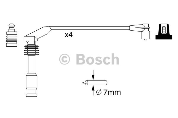 Tändkabelsats Bosch 0 986 357 226 BOSCH