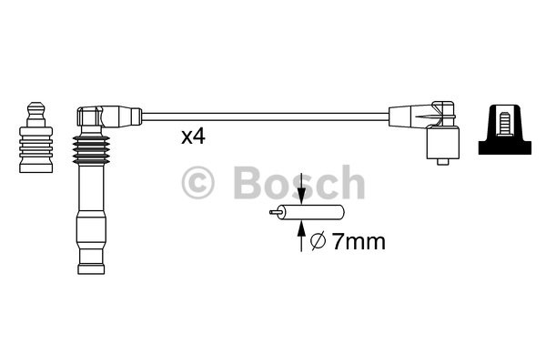 Tändkabelsats Bosch 0 986 357 228 BOSCH
