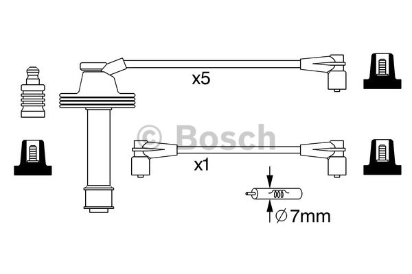 Tändkabelsats Bosch 0 986 357 232 BOSCH