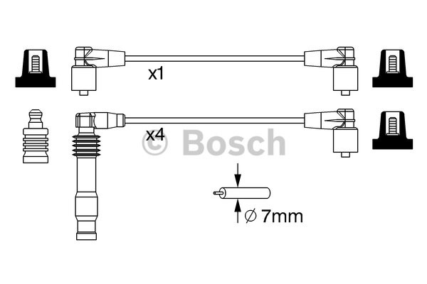 Tändkabelsats Bosch 0 986 357 233 BOSCH