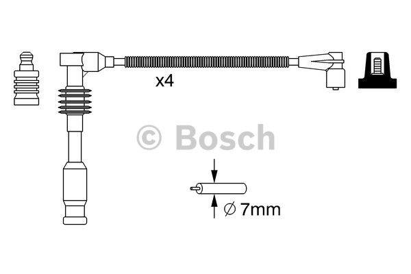 Tändkabelsats Bosch 0 986 357 234 BOSCH