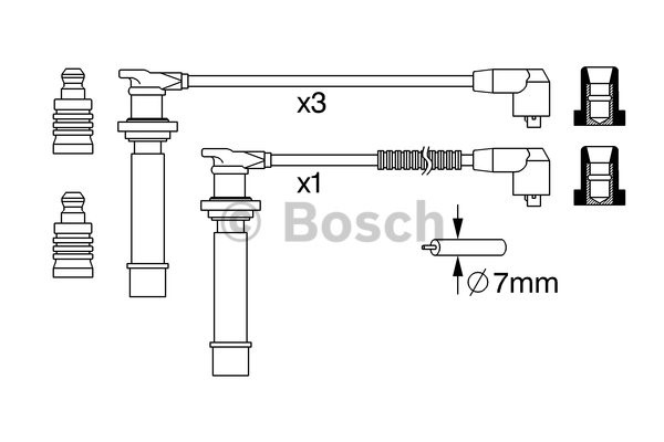 Tändkabelsats Bosch 0 986 357 239 BOSCH
