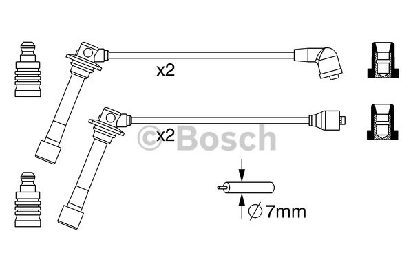 Tändkabelsats Bosch 0 986 357 241 BOSCH