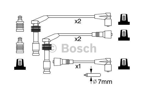 Tändkabelsats Bosch 0 986 357 242 BOSCH
