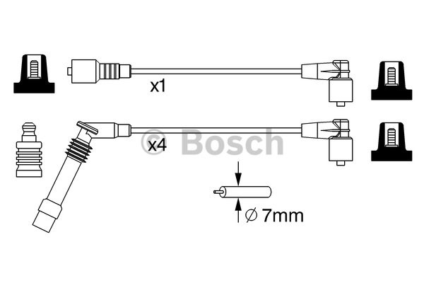 Tändkabelsats Bosch 0 986 357 247 BOSCH