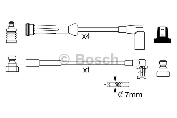 Tändkabelsats Bosch 0 986 357 250 BOSCH