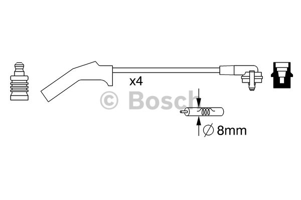 Tändkabelsats Bosch 0 986 357 257 BOSCH