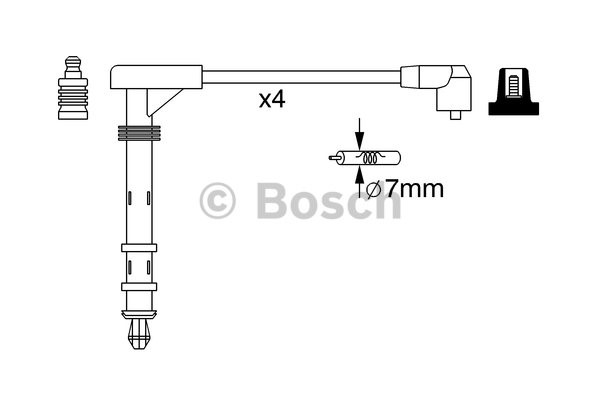 Tändkabelsats Bosch 0 986 357 261 BOSCH