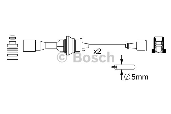 Tändkabelsats Bosch 0 986 357 266 BOSCH