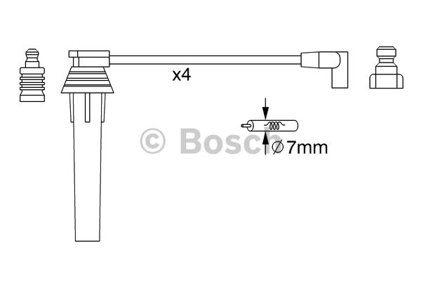 Tändkabelsats Bosch 0 986 357 270 BOSCH