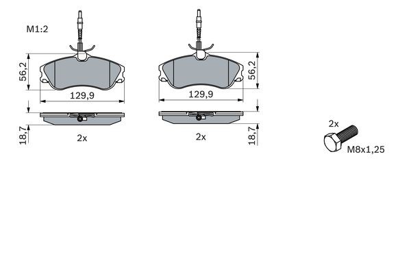 Bromsbeläggsats Ventilerad, Framaxel Bosch 0 986 424 414 BOSCH Bromsbeläggsats Ventilerad, Framaxel Bosch 0 986 424 414 BOSCH
