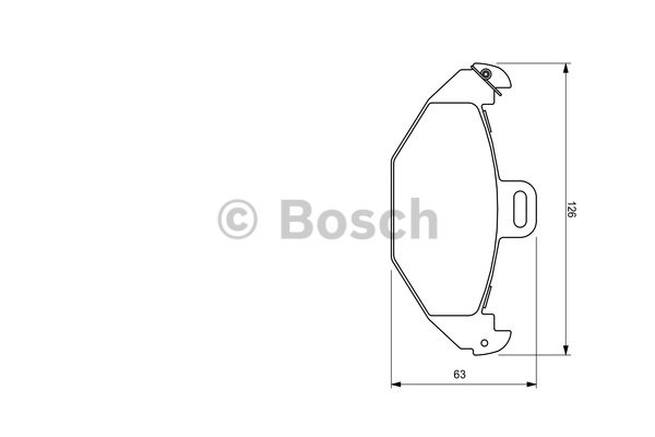 Bromsbeläggsats, Bakaxel Bosch 0 986 424 532 BOSCH
