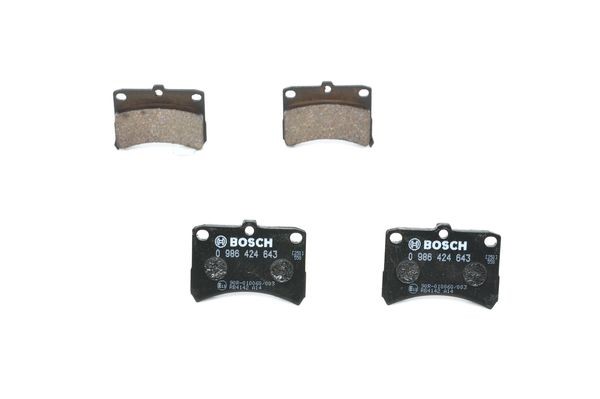 Bromsbeläggsats, Framaxel Bosch 0 986 424 643 BOSCH
