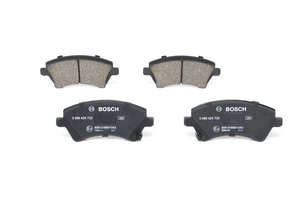 Bromsbeläggsats, Framaxel Bosch 0 986 424 735 BOSCH