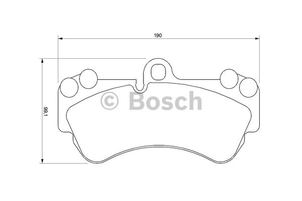 Bromsbeläggsats, Framaxel Bosch 0 986 424 740 BOSCH