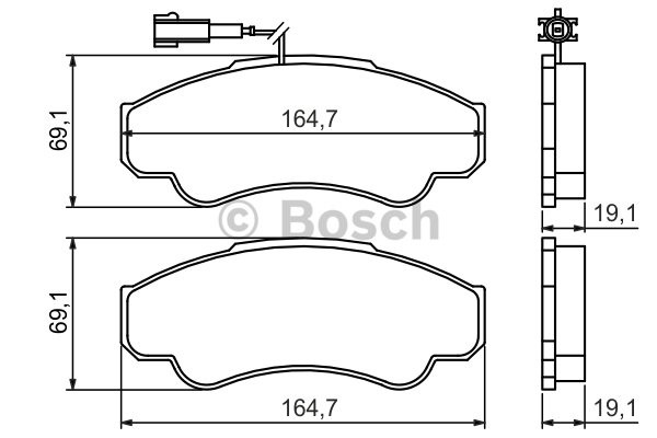 Bromsbeläggsats, Framaxel Bosch 0 986 424 769 BOSCH