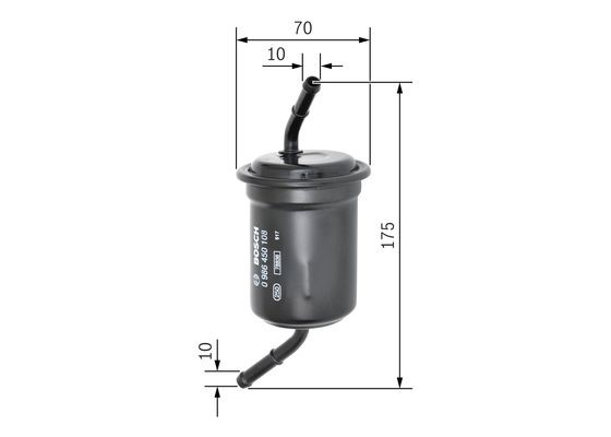 Bränslefilter Bosch 0 986 450 108 BOSCH