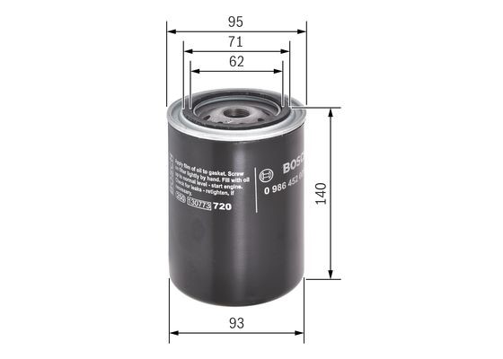 Oljefilter Bosch 0 986 452 001 BOSCH