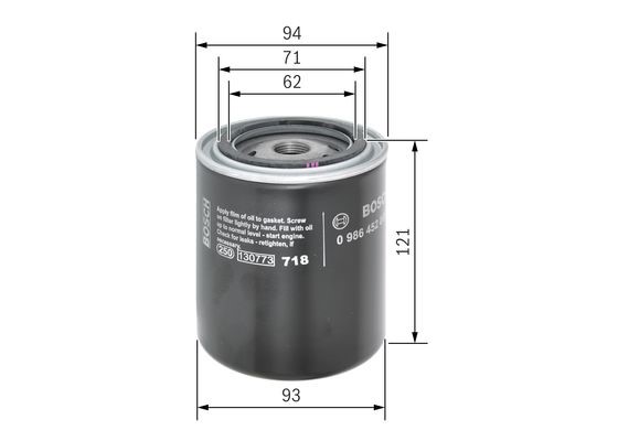 Oljefilter Bosch 0 986 452 005 BOSCH