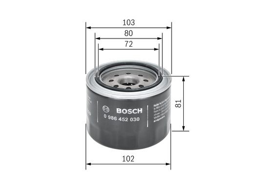 Oljefilter Bosch 0 986 452 030 BOSCH