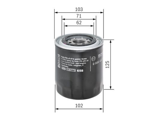 Oljefilter Bosch 0 986 452 066 BOSCH Oljefilter Bosch 0 986 452 066 BOSCH