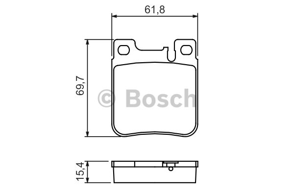 Bromsbeläggsats, Bakaxel Bosch 0 986 460 965 BOSCH