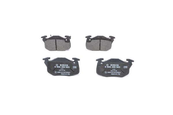 Bromsbeläggsats Solid, Framaxel Bosch 0 986 460 983 BOSCH