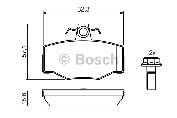 Bromsbeläggsats, Bakaxel Bosch 0 986 460 993 BOSCH
