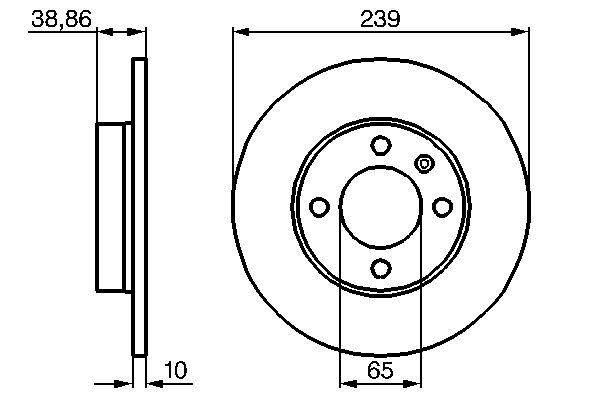 Bromsskiva Solid, Framaxel, Bakaxel Bosch 0 986 478 010 BOSCH