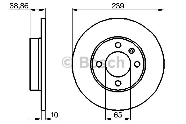 Bromsskiva Solid, Framaxel, Bakaxel Bosch 0 986 478 010 BOSCH