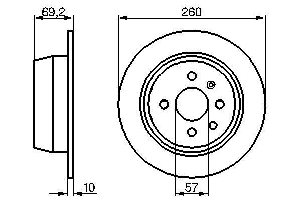 Bromsskiva Solid, Bakaxel Bosch 0 986 478 086 BOSCH Bromsskiva Solid, Bakaxel Bosch 0 986 478 086 BOSCH