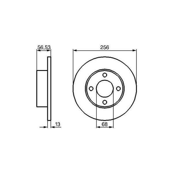 Bromsskiva Solid, Framaxel Bosch 0 986 478 130 BOSCH