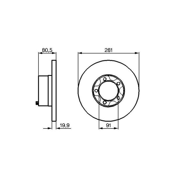 Bromsskiva Solid, Framaxel Bosch 0 986 478 138 BOSCH