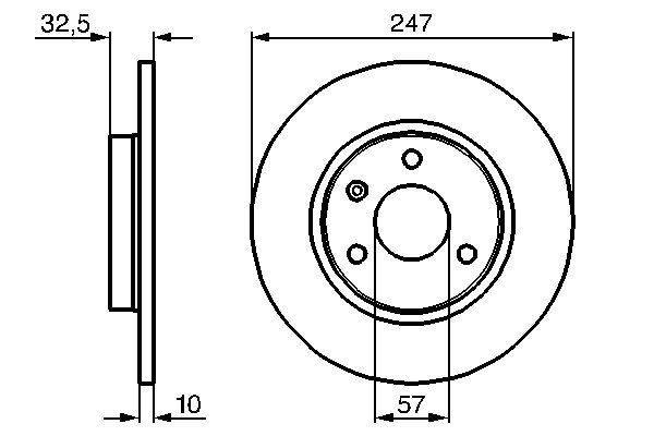 Bromsskiva Solid, Framaxel Bosch 0 986 478 142 BOSCH