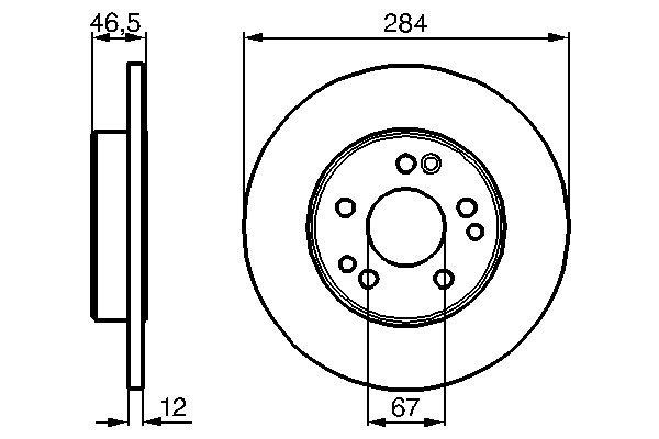 Bromsskiva Solid, Framaxel Bosch 0 986 478 187 BOSCH