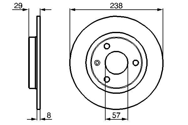 Bromsskiva Solid, Framaxel Bosch 0 986 478 246 BOSCH