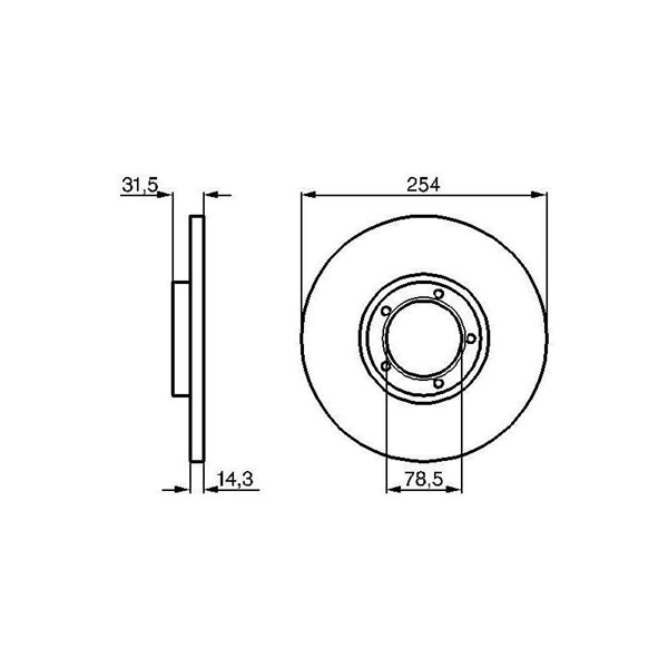 Bromsskiva Solid, Framaxel Bosch 0 986 478 345 BOSCH Bromsskiva Solid, Framaxel Bosch 0 986 478 345 BOSCH