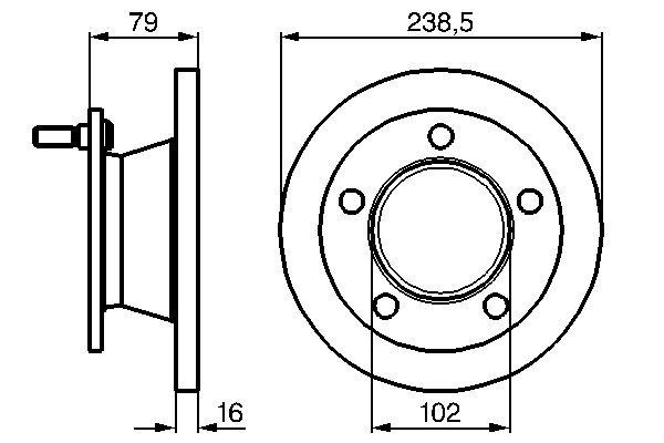 Bromsskiva Solid, Framaxel Bosch 0 986 478 357 BOSCH Bromsskiva Solid, Framaxel Bosch 0 986 478 357 BOSCH