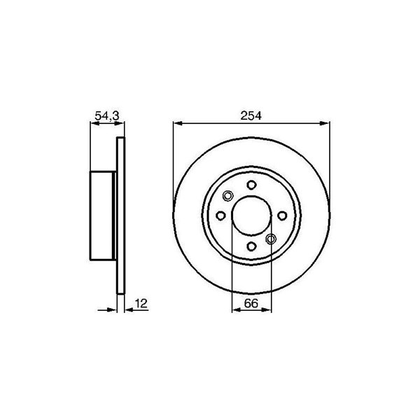 Bromsskiva Solid, Bakaxel Bosch 0 986 478 390 BOSCH