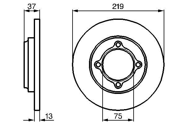 Bromsskiva Solid, Framaxel Bosch 0 986 478 429 BOSCH