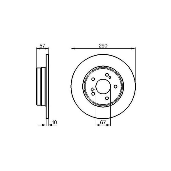 Bromsskiva Solid, Bakaxel Bosch 0 986 478 446 BOSCH Bromsskiva Solid, Bakaxel Bosch 0 986 478 446 BOSCH