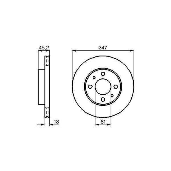 Bromsskiva Ventilerad, Framaxel Bosch 0 986 478 459 BOSCH Bromsskiva Ventilerad, Framaxel Bosch 0 986 478 459 BOSCH