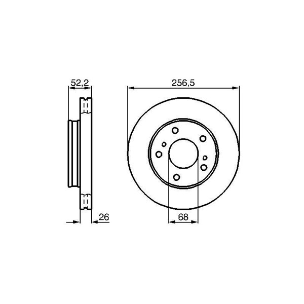 Bromsskiva Ventilerad, Framaxel Bosch 0 986 478 485 BOSCH Bromsskiva Ventilerad, Framaxel Bosch 0 986 478 485 BOSCH
