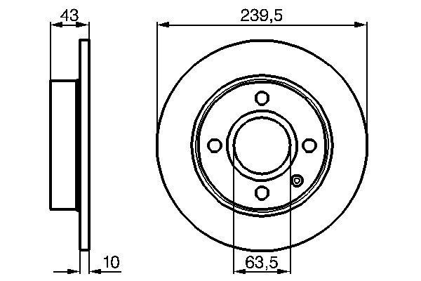 Bromsskiva Solid, Framaxel Bosch 0 986 478 501 BOSCH