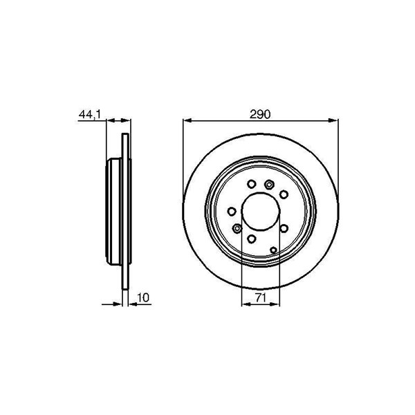 Bromsskiva Solid, Bak, Bakaxel Bosch 0 986 478 556 BOSCH