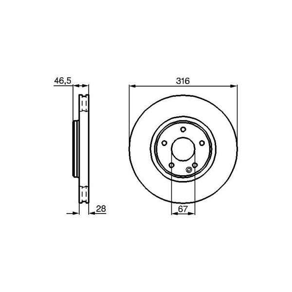 Bromsskiva Ventilerad, Framaxel Bosch 0 986 478 625 BOSCH Bromsskiva Ventilerad, Framaxel Bosch 0 986 478 625 BOSCH